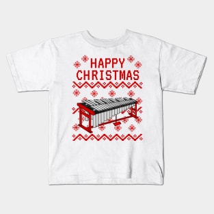 Vibraphone Ugly Christmas Vibraphonist Percussionist Musician Kids T-Shirt